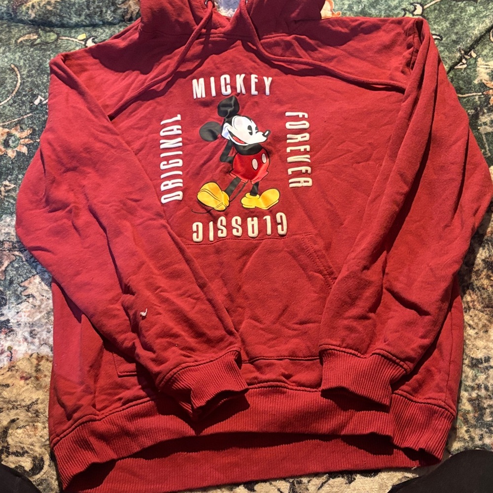 Disney Red Mickey Mouse Fleece Hoodie